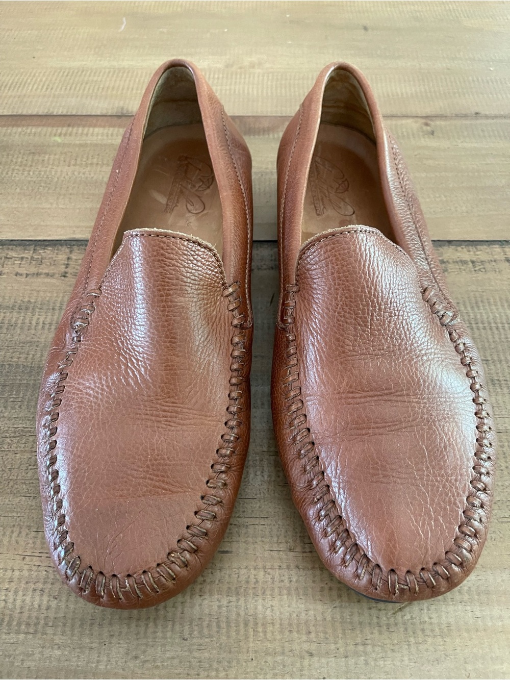 Classic Men's Tan Leather Slip-On Loafers